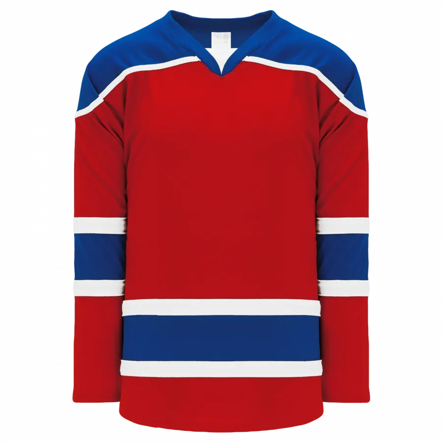 Hockey Jerseys Select - Athletic H7500-344 (red, Adult Small, No Printing)