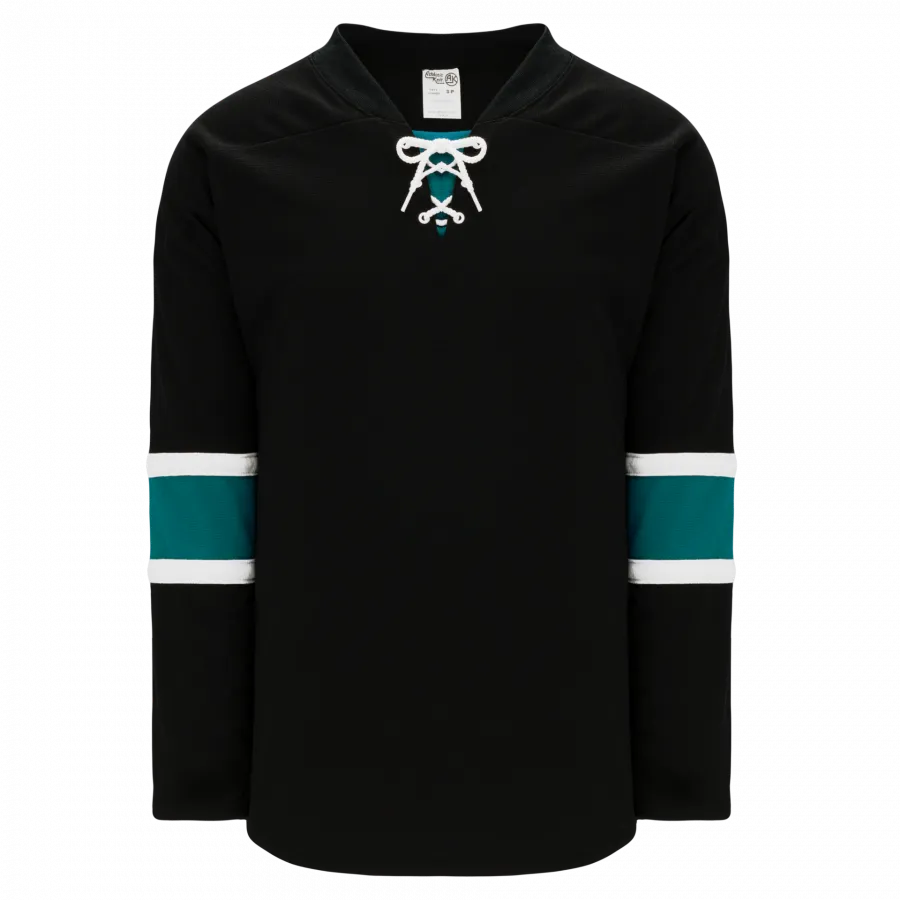 Hockey Jerseys Select - Athletic Knit H550B-SAN634B (Adult Small, No Printing)