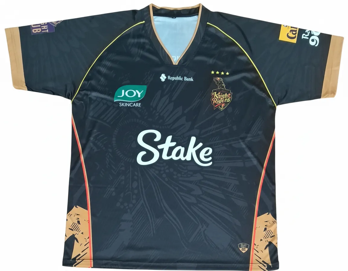 Trinbago Knight Riders (TKR) - CPL Replica Black Practice Jersey 2025 (2XS)